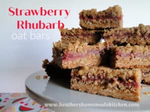 Strawberry Rhubarb Oat bars