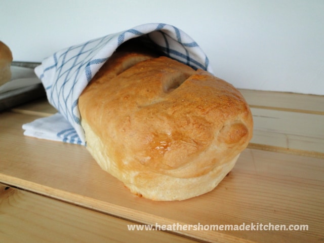Front view of Homemade French Bread.