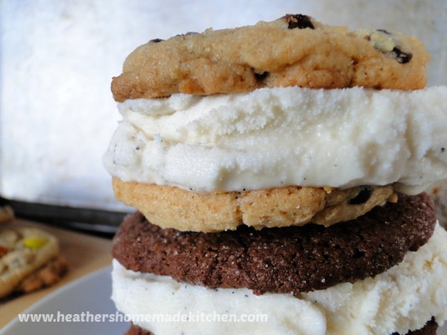 Ice Cream Cookie Sandwiches Ice Cream Cookie Sandwiches close up view
