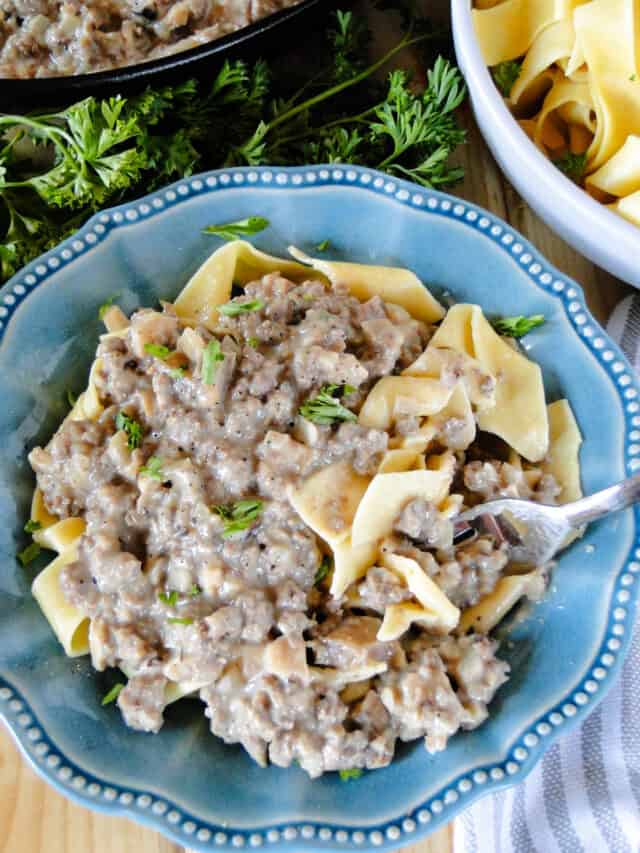 Easy Ground Beef Stroganoff Heather's Homemade Kitchen
