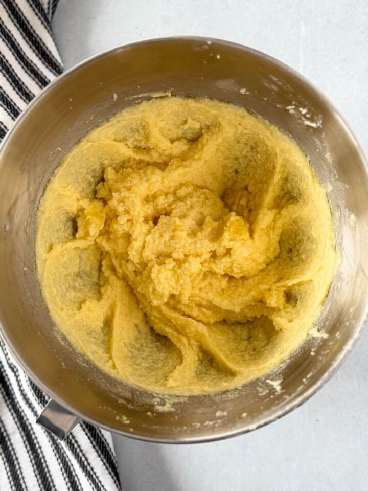 All wet ingredients combined in mixing bowl.